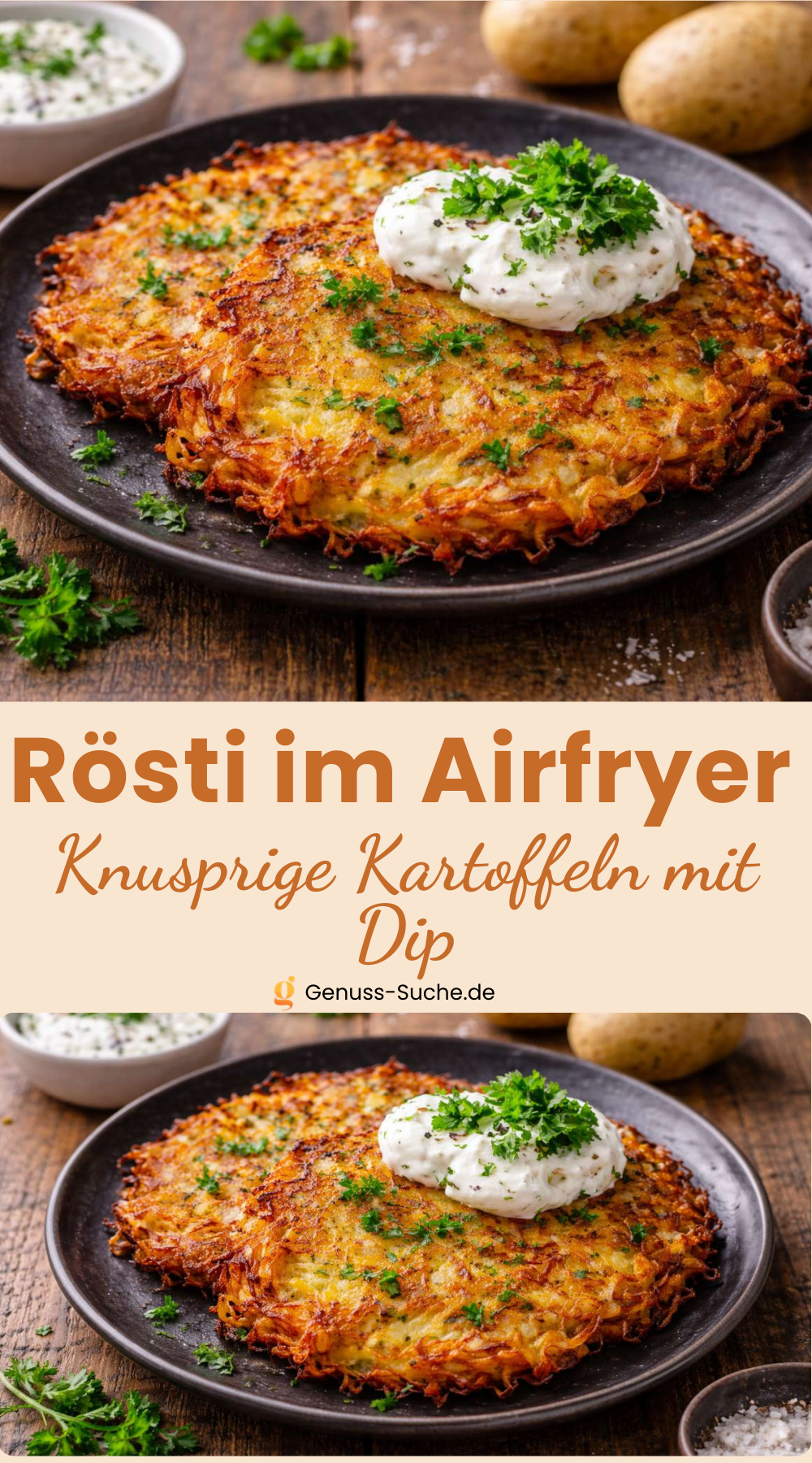 Einfaches Rösti-Rezept aus der Heißluftfritteuse