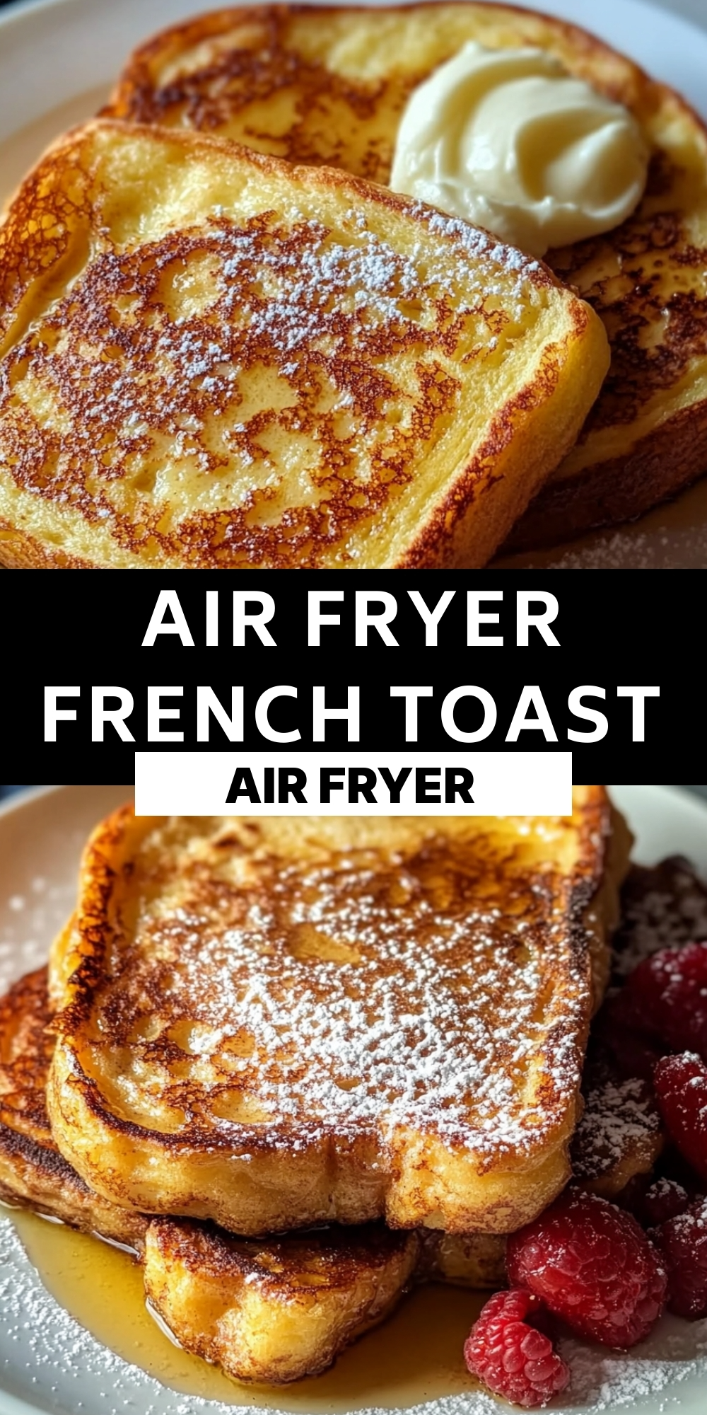 Französisches Toast aus der Heißluftfritteuse für ein einfaches Frühstück