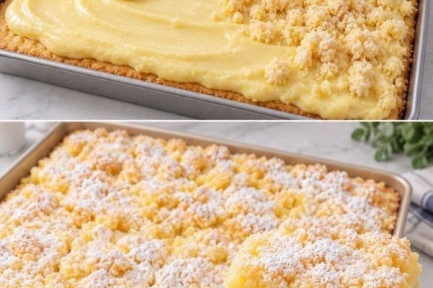 Schneller Pudding-Streuselkuchen vom Blech