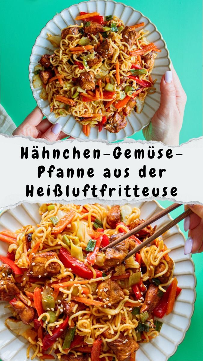 Hähnchen-Gemüse-Pfanne aus dem Airfryer – schnell und lecker