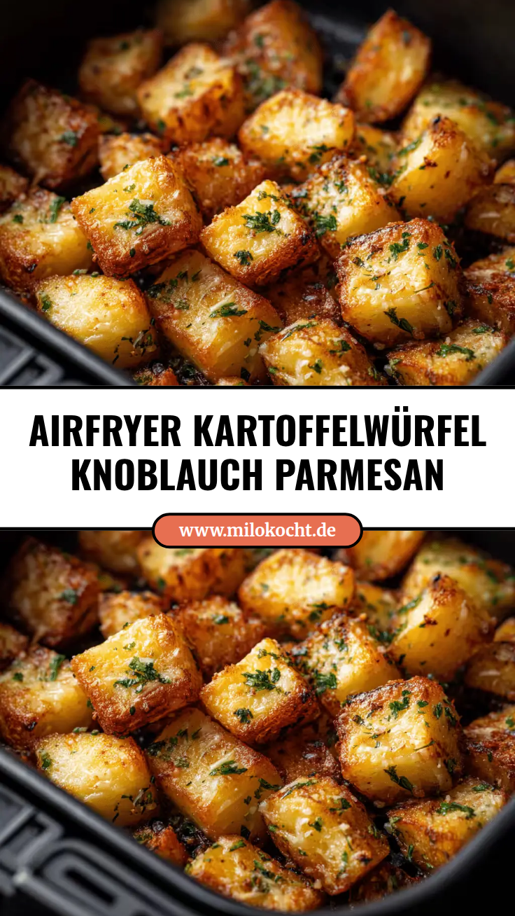Krosse Knoblauch-Parmesan-Kartoffeln aus der Heißluftfritteuse