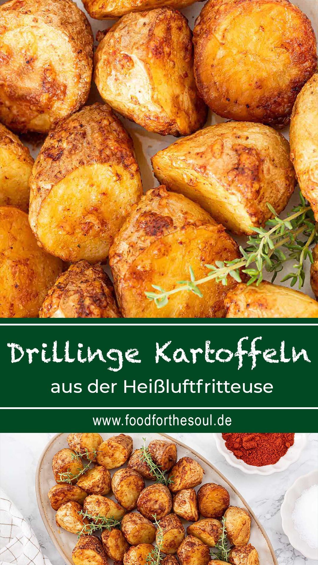 Knusprige Drillinge mit Parmesan aus dem Airfryer